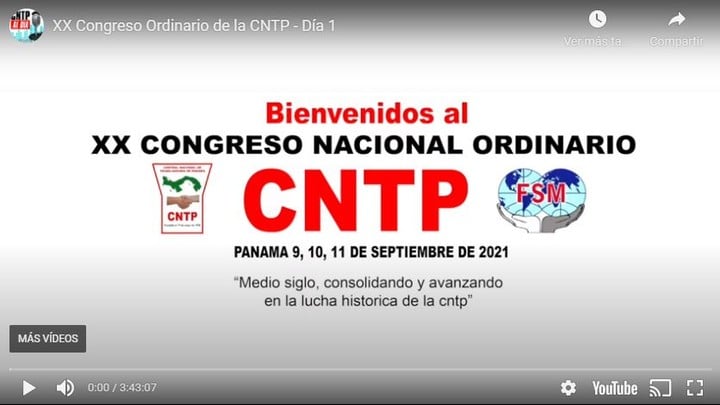 Videos de la XX Congreso Ordinario de la CNTP. Ver videos en www.cntpaldia.org